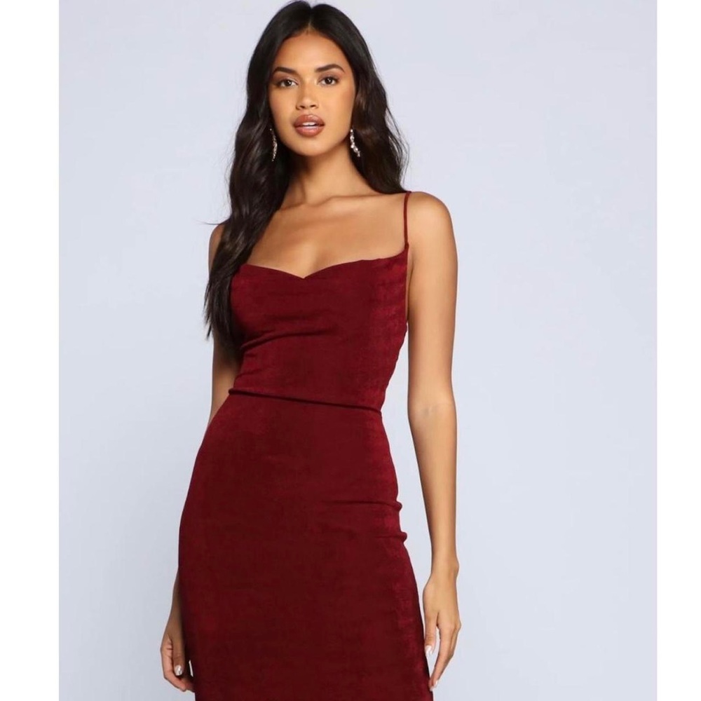 Burgundy Midi Dress